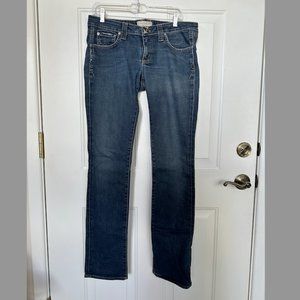 Ranahan Women's Jeans, Low-Rise, Blue Denim Distressed, Size: 32x34, EUC